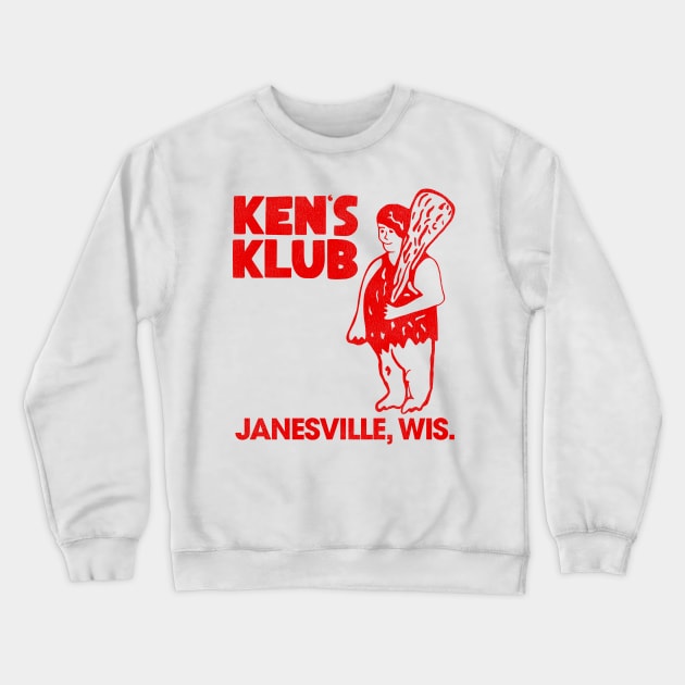 Ken's Klub Retro Defunct Bar / Tavern Janesville Wisconsin Crewneck Sweatshirt by darklordpug